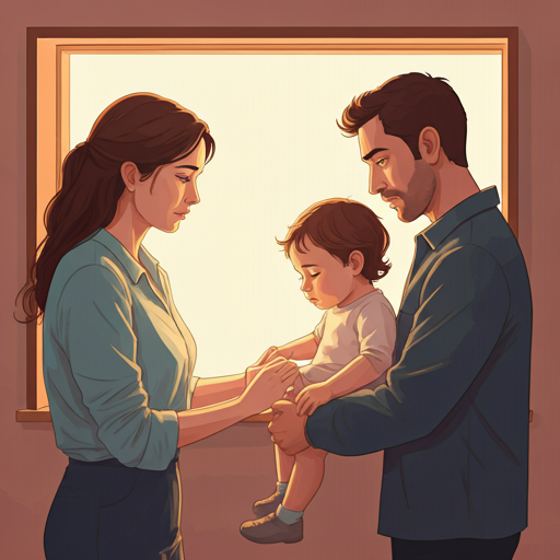 Warmer Familienmoment mit Eltern und Kind